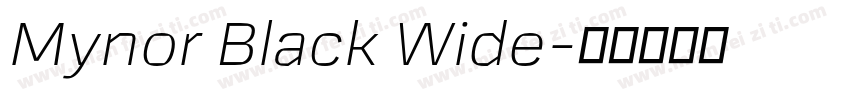 Mynor Black Wide字体转换